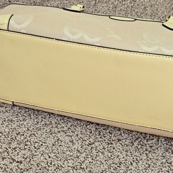 Inspired Beige Cream Yellow Signature G G Tote - Picture 6 of 7